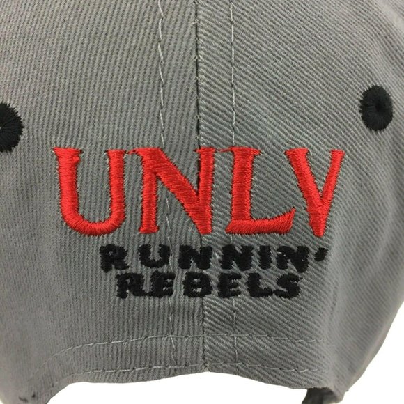 UNLV Runnin Rebels Snapback Hat Grey Adjustable Hook and Loop Baseball Cap - Picture 2 of 11